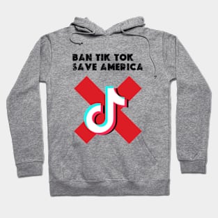 ban tiktok  save america Hoodie